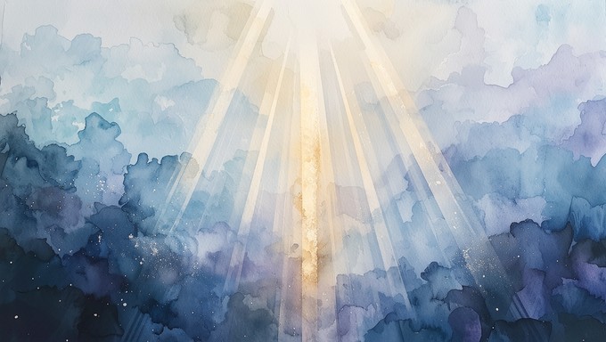 Free Divine Light Descends Image - Watercolor, Divine, Celestial ...