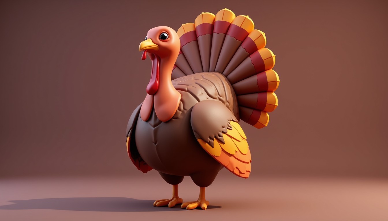 Free Stylized Turkey Strut Image - Turkey, Thanksgiving, 3d | Download ...
