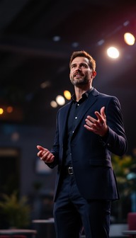 Free Confident Speaker Presenting Image - Speaker, Presenter, Keynote ...