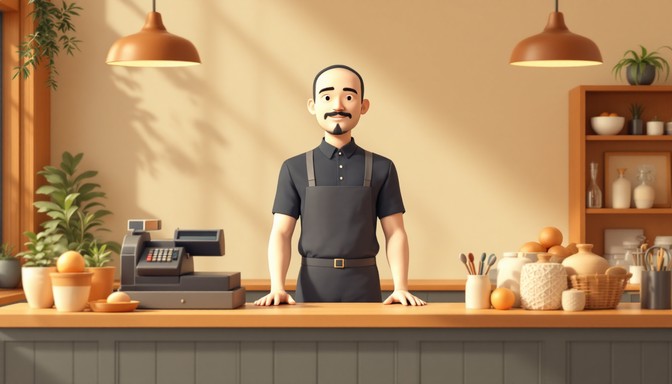 Download Shopkeeper Behind Counter Image - Shopkeeper, Clerk, Merchant ...