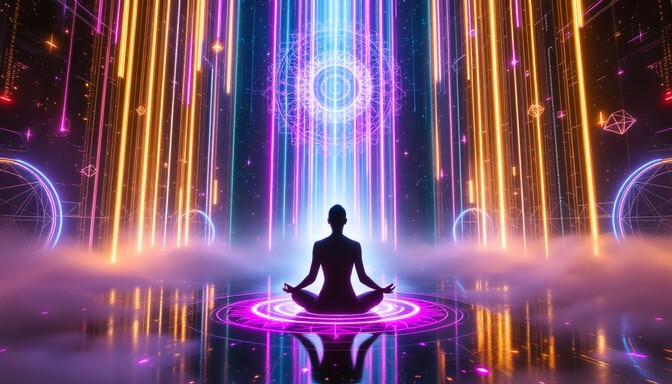 Spiritual Computer Free Digital Spiritual Awakening Image - Meditation, Cyberpunk ...