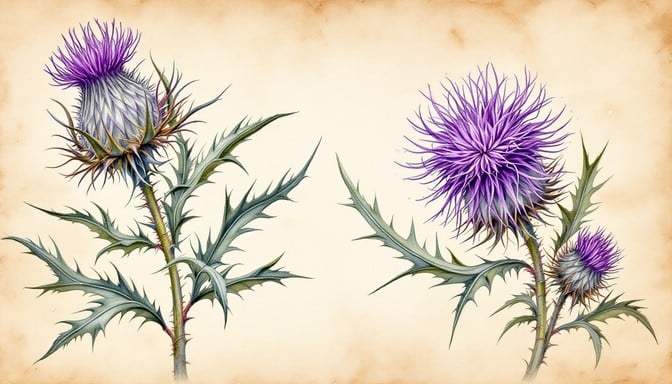 Free Scottish Thistle Blooms Photo Thistle Scottish Watercolor