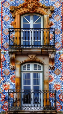 Free Ornate Blue Facade Image - Architecture, Building, Azulejo ...