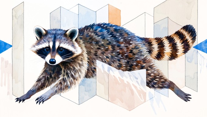 Abstract Racoon Body Free Mystical Raccoon Portrait Image - Raccoon, Geometric, Abstract ...