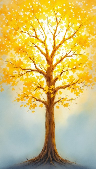 Free Golden Tree Glory Image - Watercolor, Tree, Golden | Download at ...