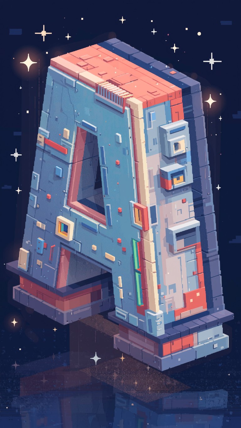 Free Isometric Pixel Letter Image - Isometric, Pixel, Letter | Download ...