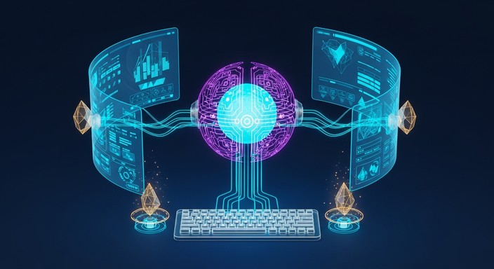 Free Magical Computer Setup Image - Futuristic, Computer, Holographic ...