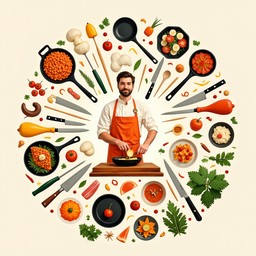 Simple Culinary Image Free Culinary Symphony Illustrated Image - Chef, Cooking, Culinary ...