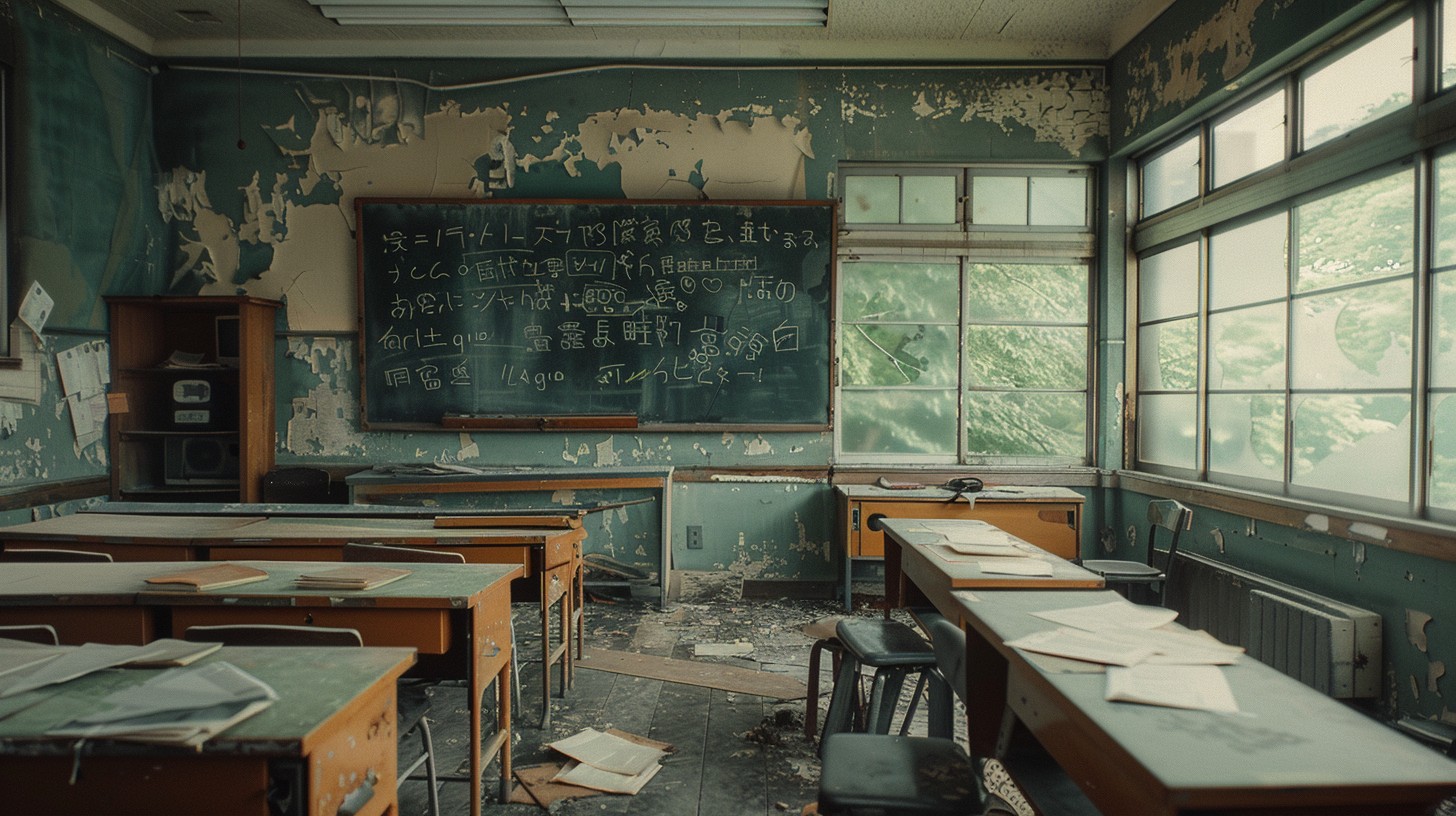 Free Abandoned Classroom Scene Image - Abandoned, Classroom, Decay ...