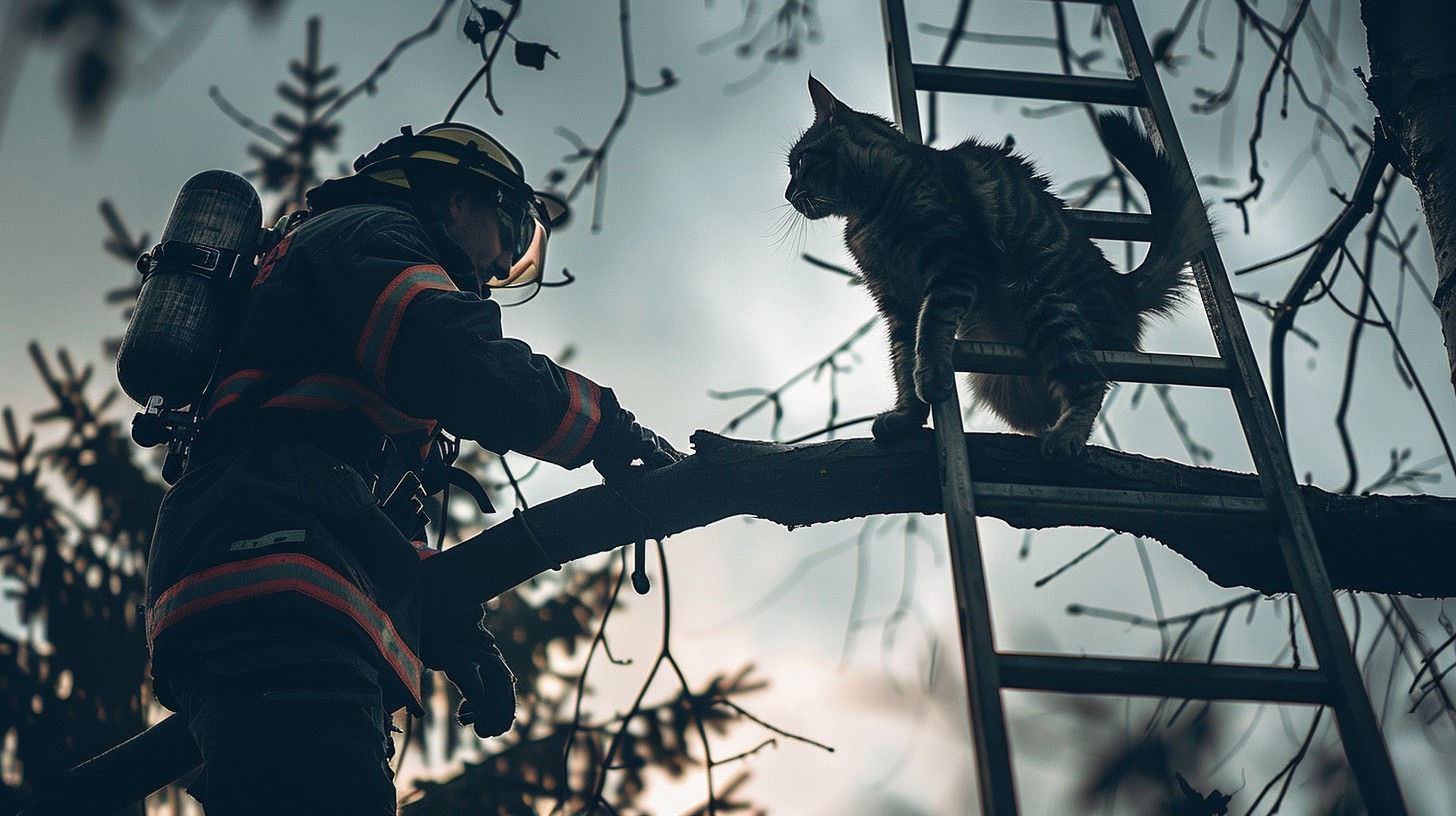 Free Rescue Operation Unfolds Image - Rescue, Firefighter, Cat ...