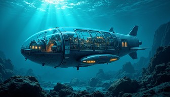 Free Luminous Oceanic Explorer Image - Submarine, Underwater ...