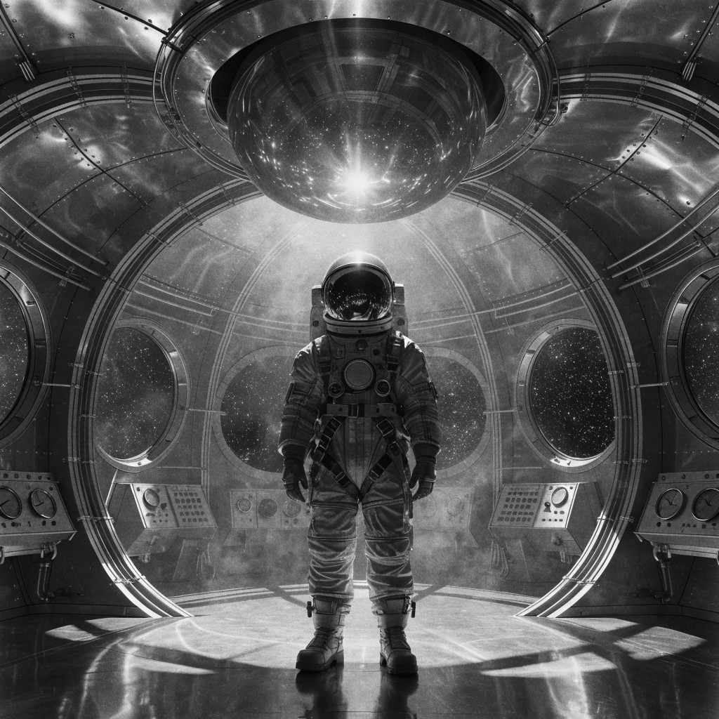 Free Retro Space Solitude Image - Astronaut, Monochrome, Vintage ...