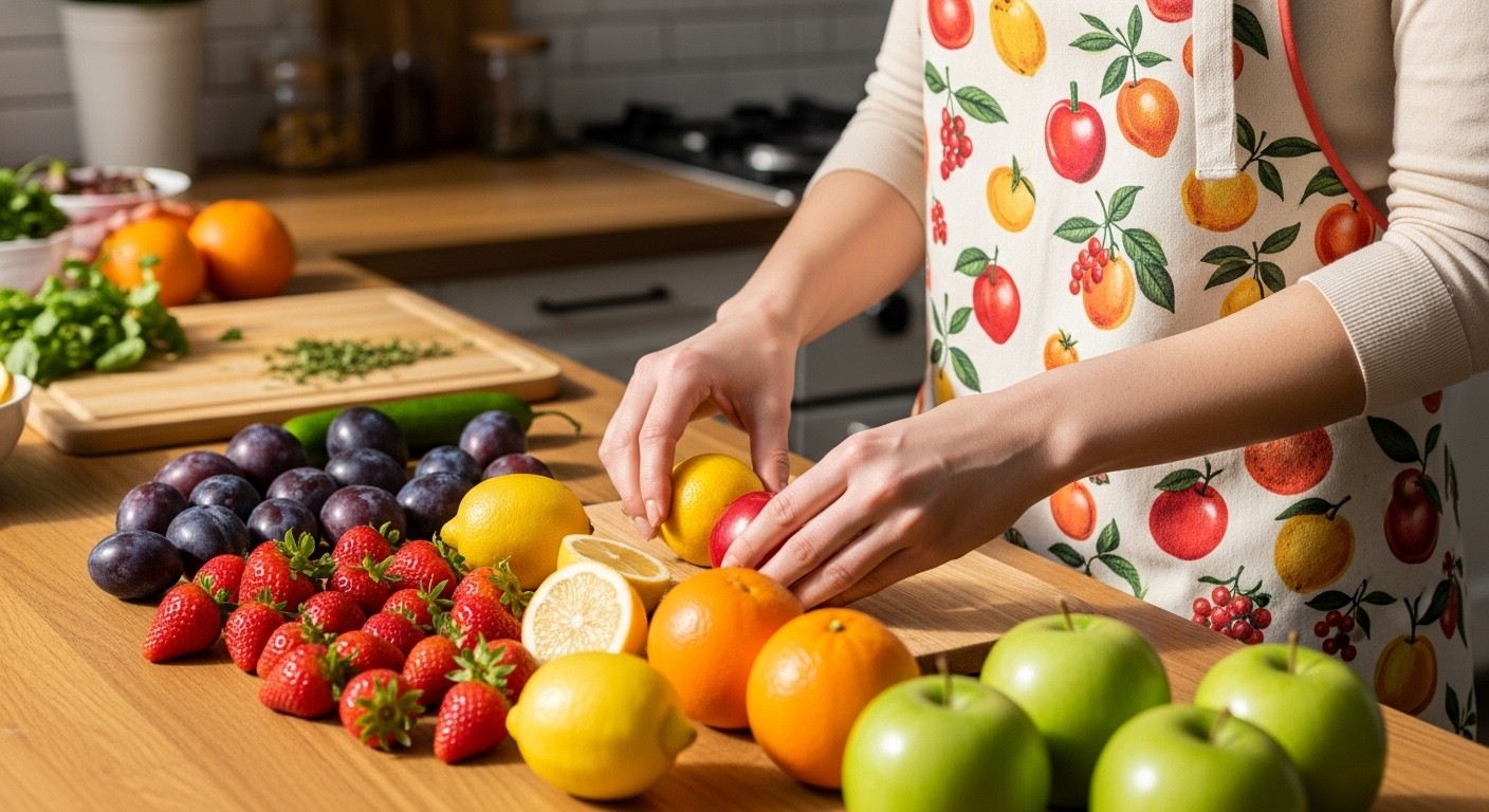 Cook Colour Image Free Colorful Cooking Moment Image - Apron, Kitchen, Fruits | Download ...