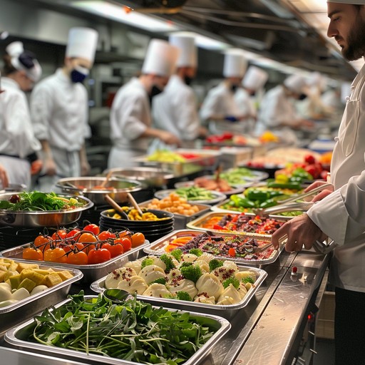 Free Bustling Kitchen Scene Image - Kitchen, Chefs, Cooking | Download ...