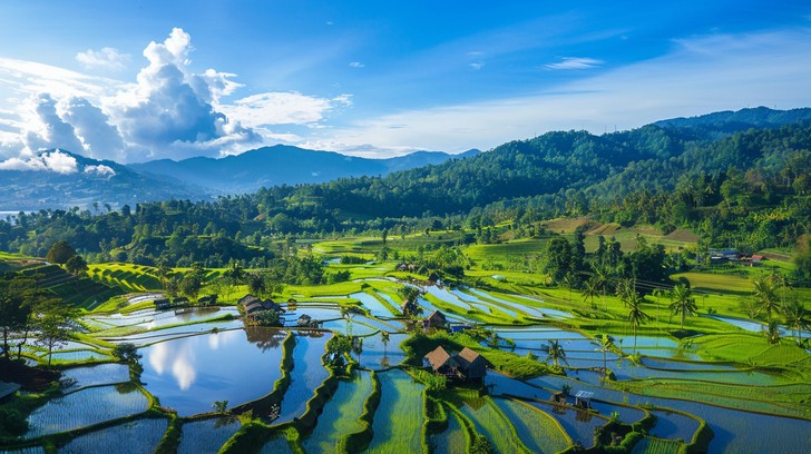 Lowland Rice Terraces Free Serene Rice Terraces Image - Landscape, Nature, Agriculture ...