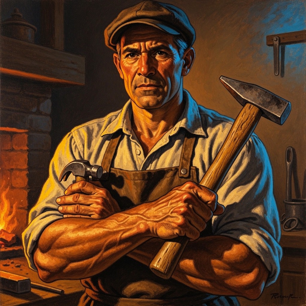 Free Dignified Labor Portrait Image - Illustration, Portrait, Worker ...