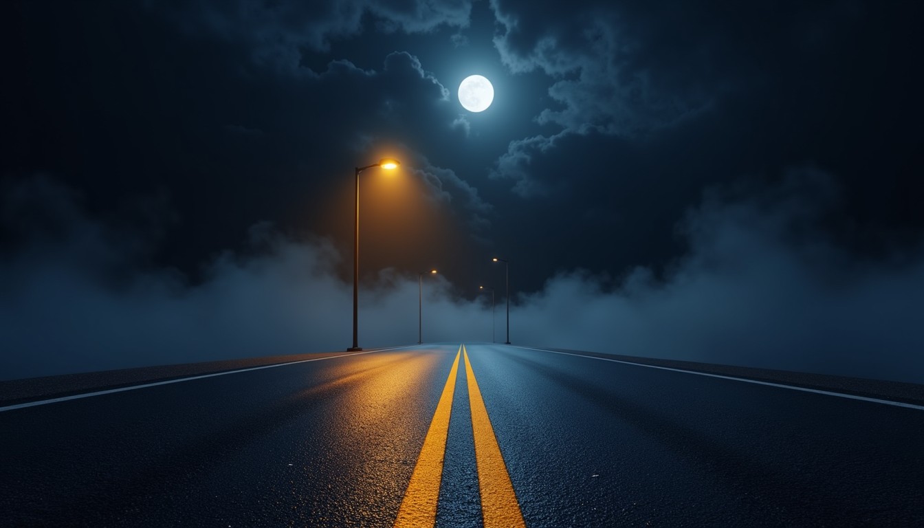 Free Moonlit Foggy Highway Image - Moonlight, Highway, Fog | Download ...