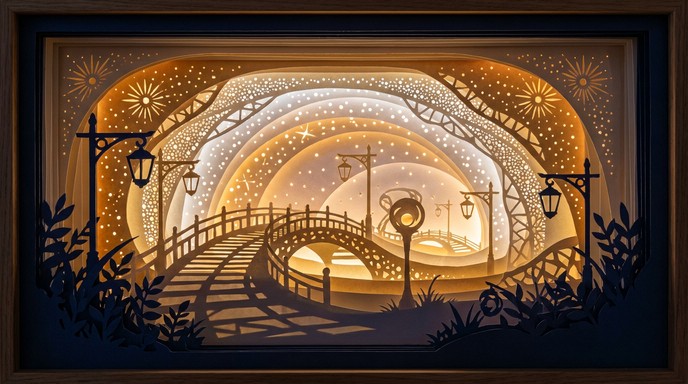 Free Illuminated Paper Pathway Image - Kirigami, Papercraft, Pathway ...