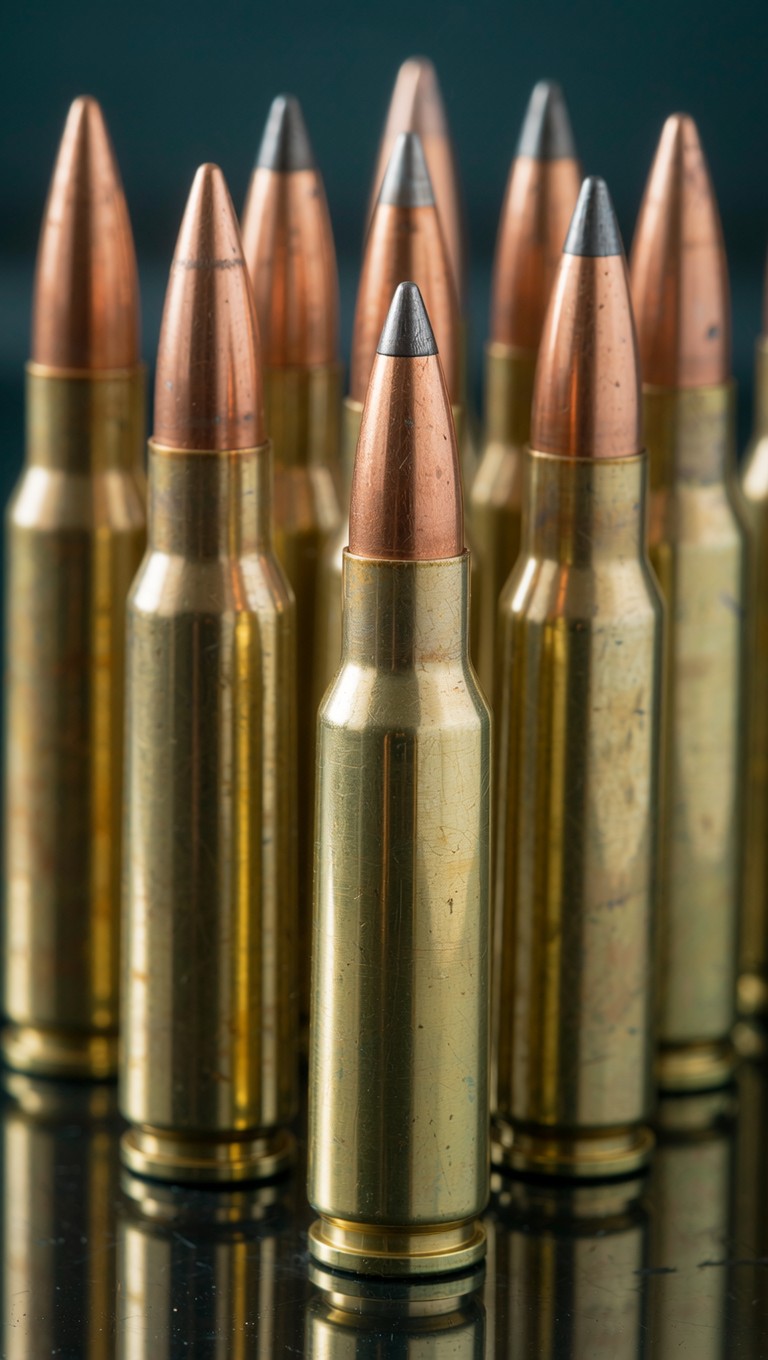 Free Brass Bullets Lined Photo - Ammunition, Bullets, Brass | Download ...
