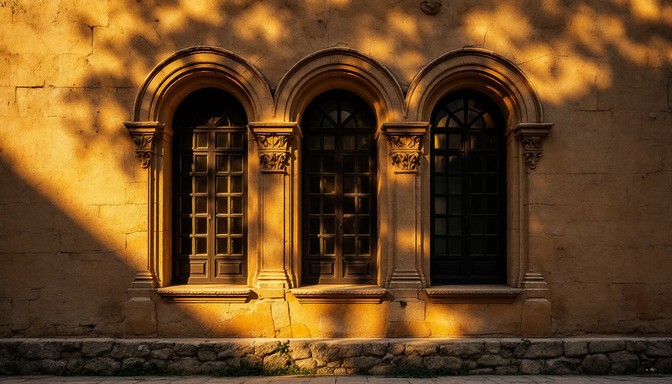 Free Golden Arched Windows Image - Windows, Arches, Facade | Download ...