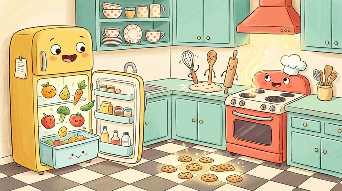 Free Animated Kitchen Magic Image - Whimsical, Kitchen, Cartoon ...