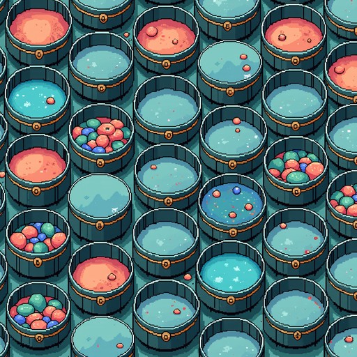 Free Teal Barrel Array Image - Pixelart, Isometric, Barrels | Download ...