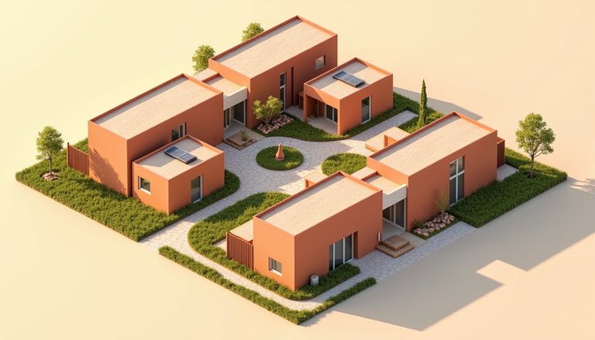 Separate Building Design Development Free Modern Housing Complex Image | Download at StockCake