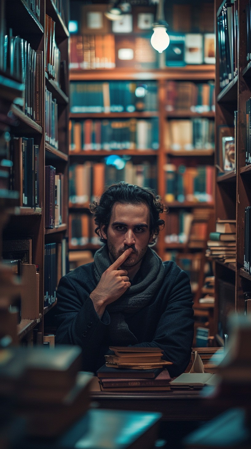 Free Man in Library Image - Man, Library, Books | Download at StockCake