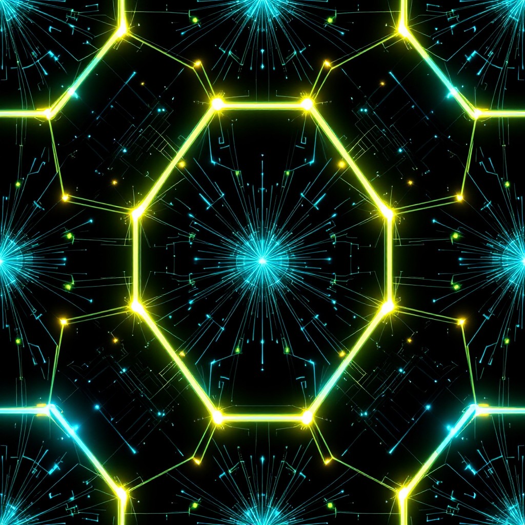 Hexagonal Network Texture Free Neon Hexagon Network Image - Hexagon, Geometric, Pattern ...