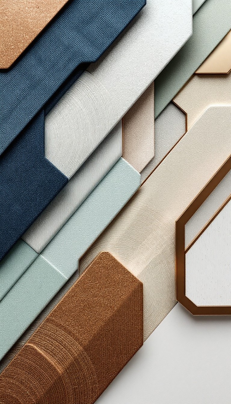 Download Layered Material Poetry Image - Geometric, Layered, Copper ...