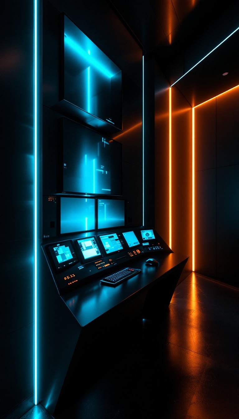 Free Neon Control Center Image - Cyberpunk, Futuristic, Minimal ...