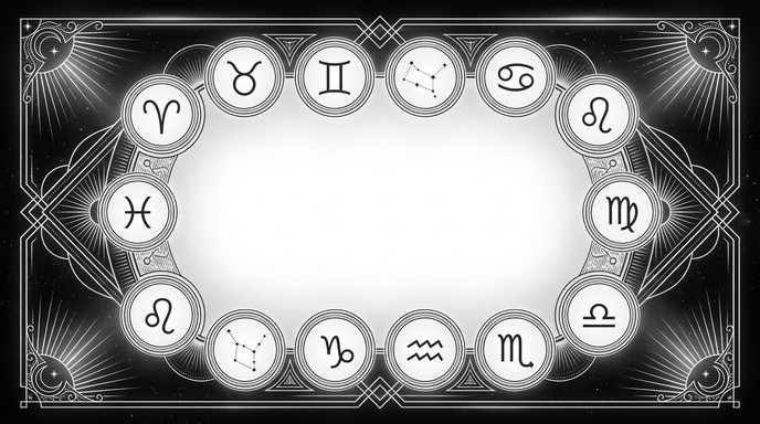 Free Celestial Zodiac Border Image - Zodiac, Astrological, Celestial ...