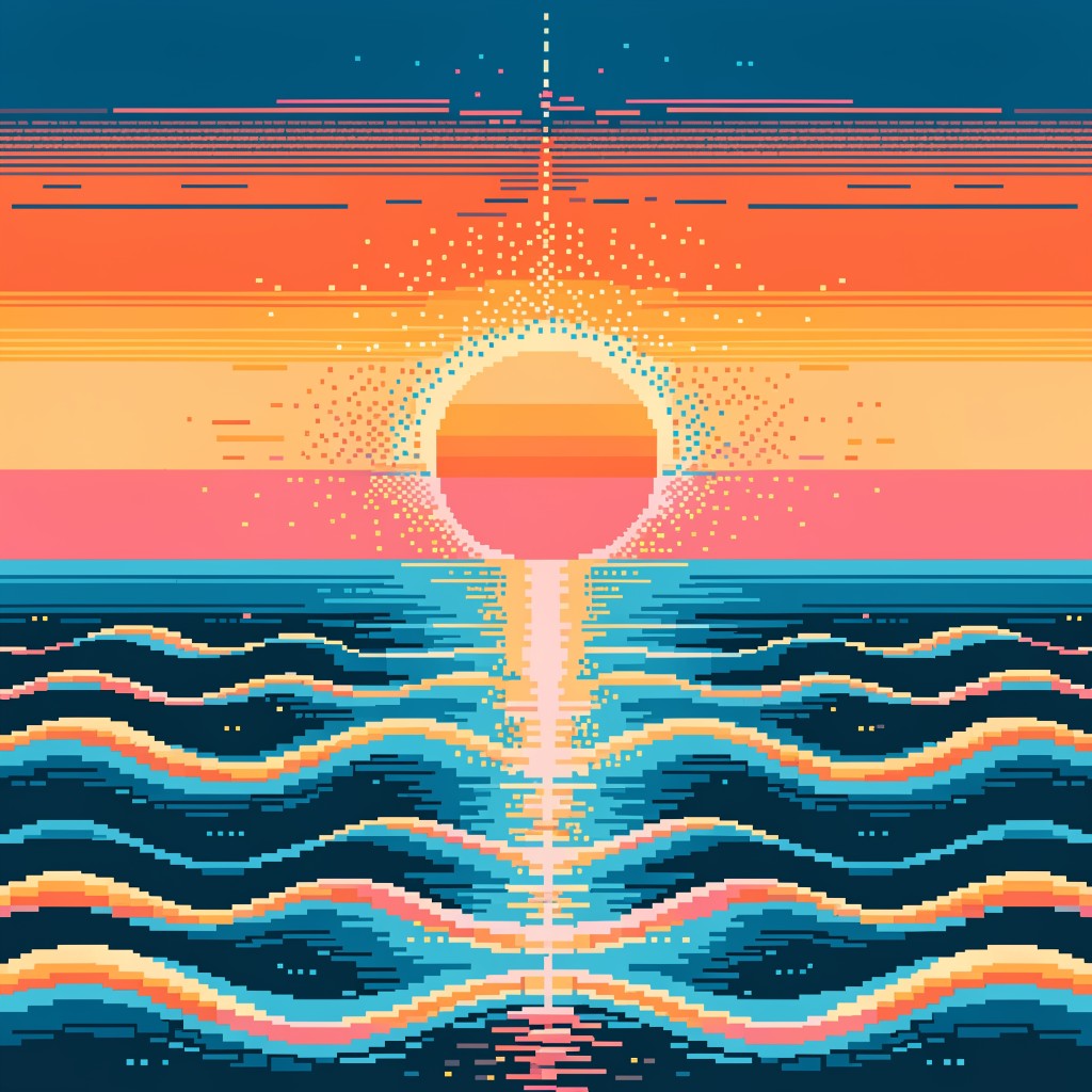 Free Pixel Ocean Sunrise Image - Sunrise, Sunset, Ocean | Download at ...
