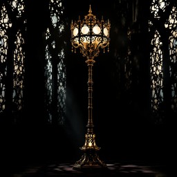Gothic Lamp Vector Free Gothic Lamp Illuminated Image - Gothic, Victorian, Brass ...