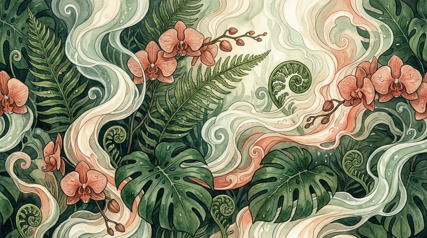 Pattern Misty Free Misty Jungle Pattern Image - Botanical, Tropical, Steam | Download ...