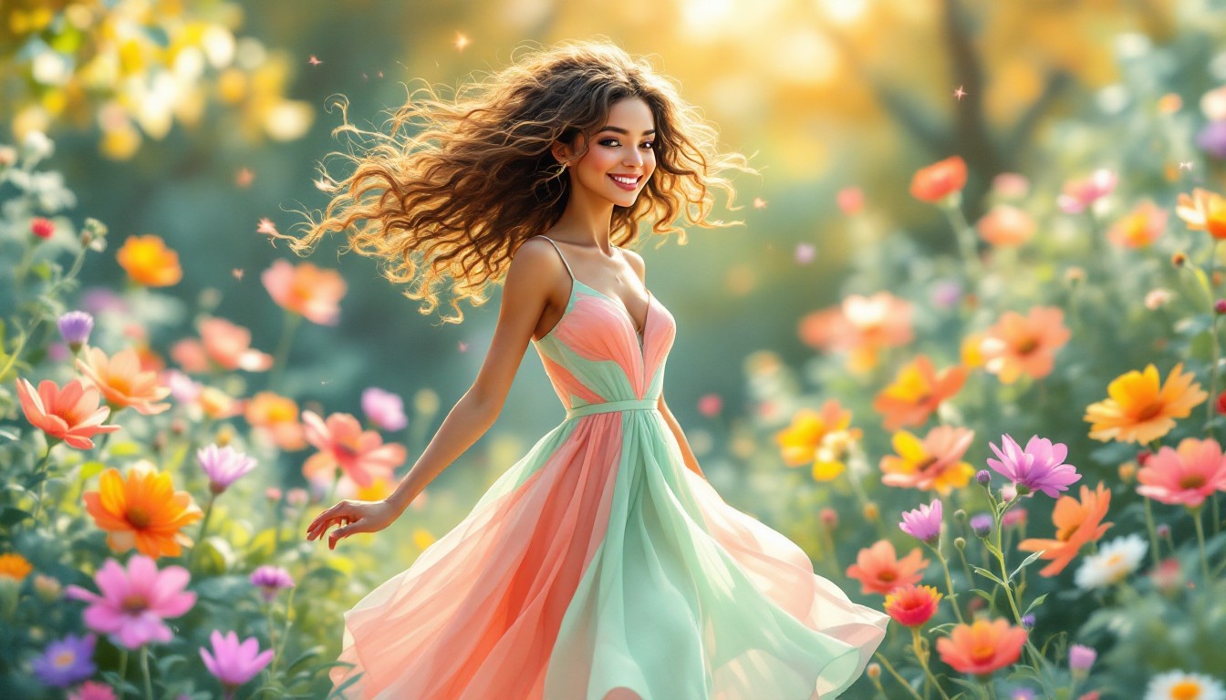 Free Dancing Through Flowers Image - Garden, Whimsical, Dance ...
