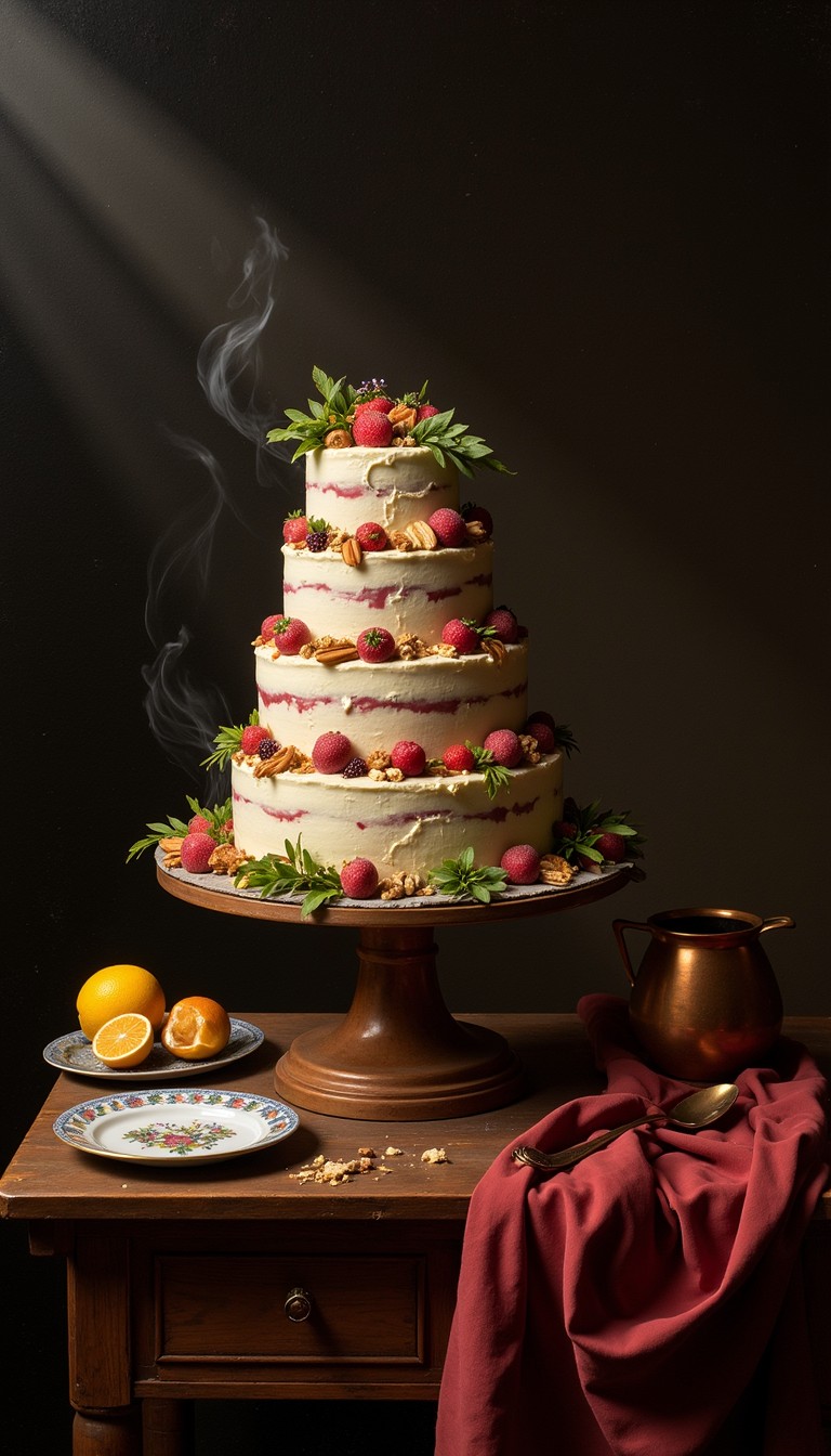 Free Classical Cake Portrait Image - Cake, Strawberries, Tiered ...