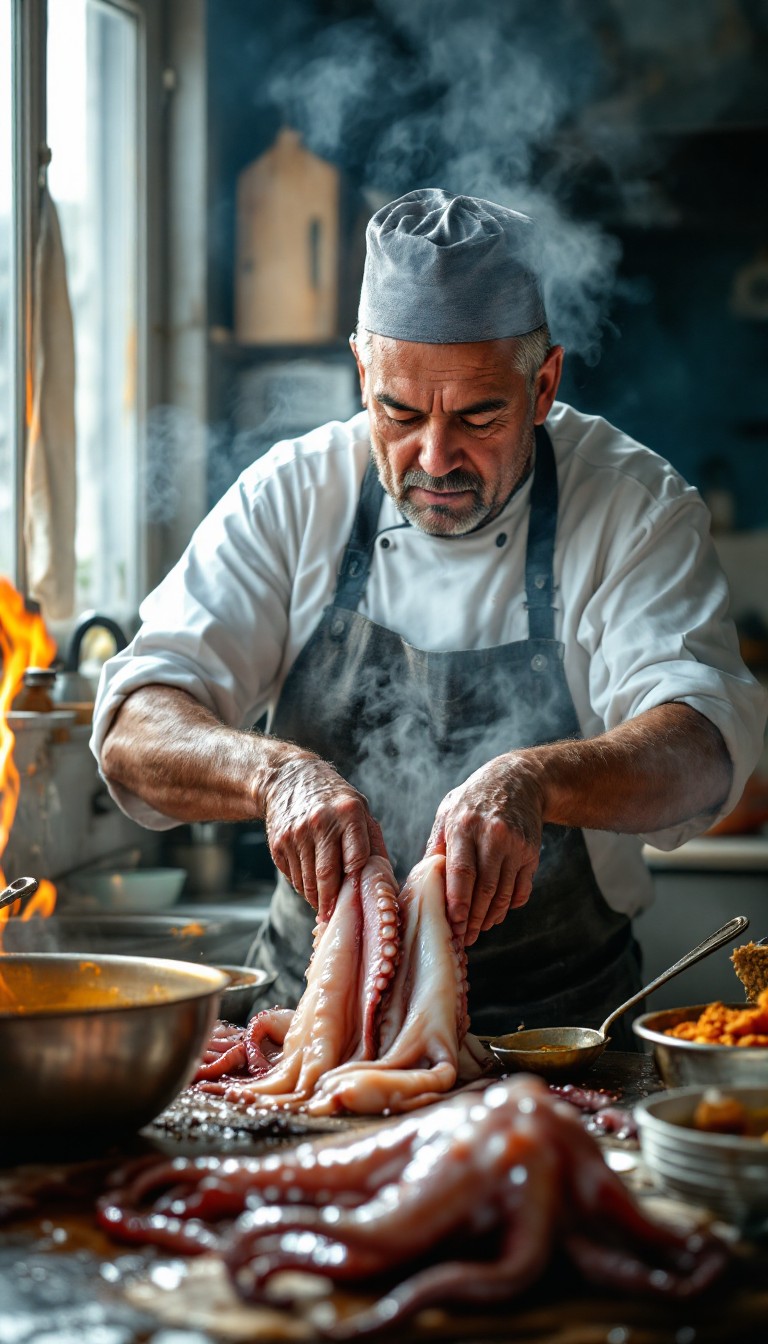 Free Octopus Cooking Mastery Image - Chef, Octopus, Cooking | Download ...