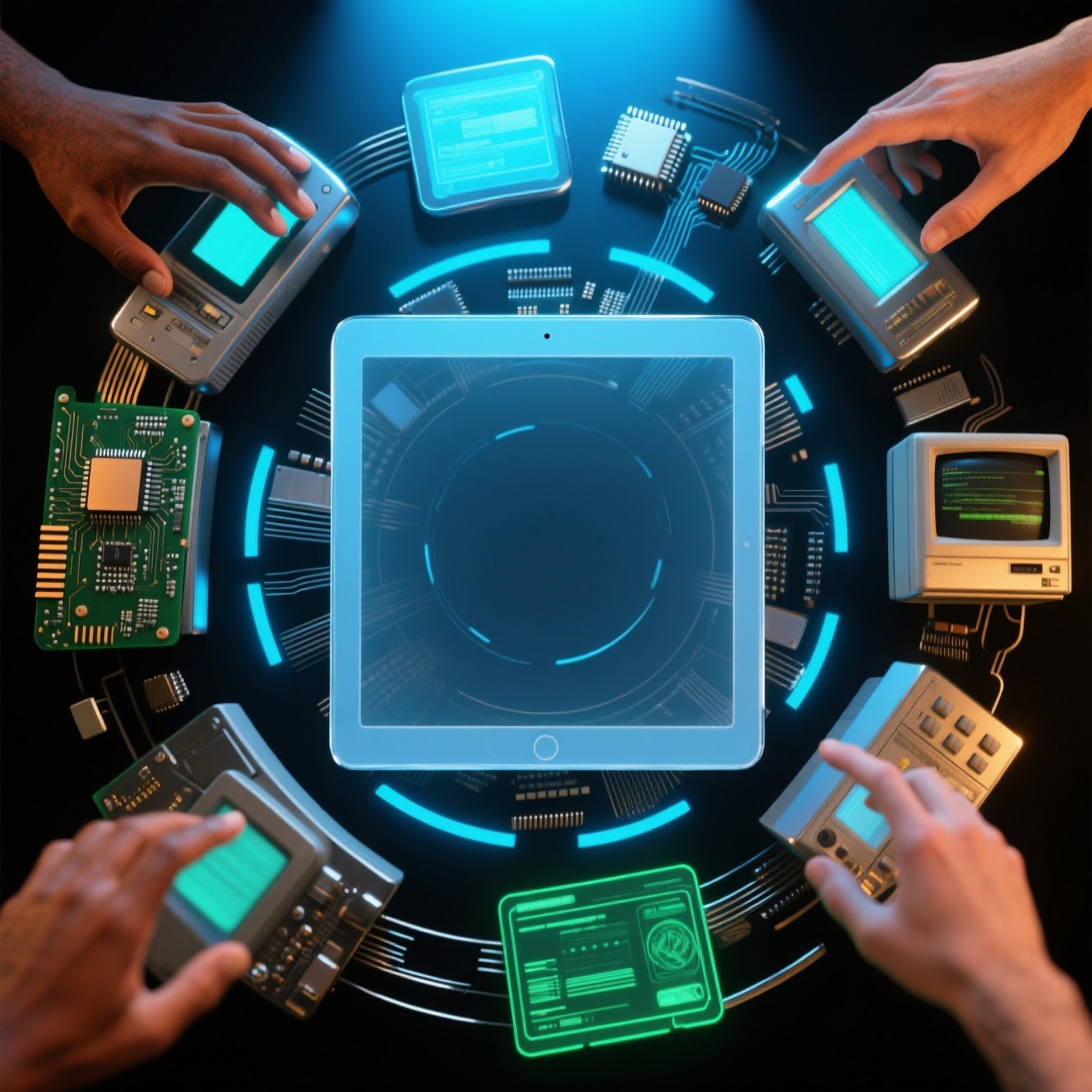 Free Digital Evolution Circle Image - Technology, Innovation, Digital ...