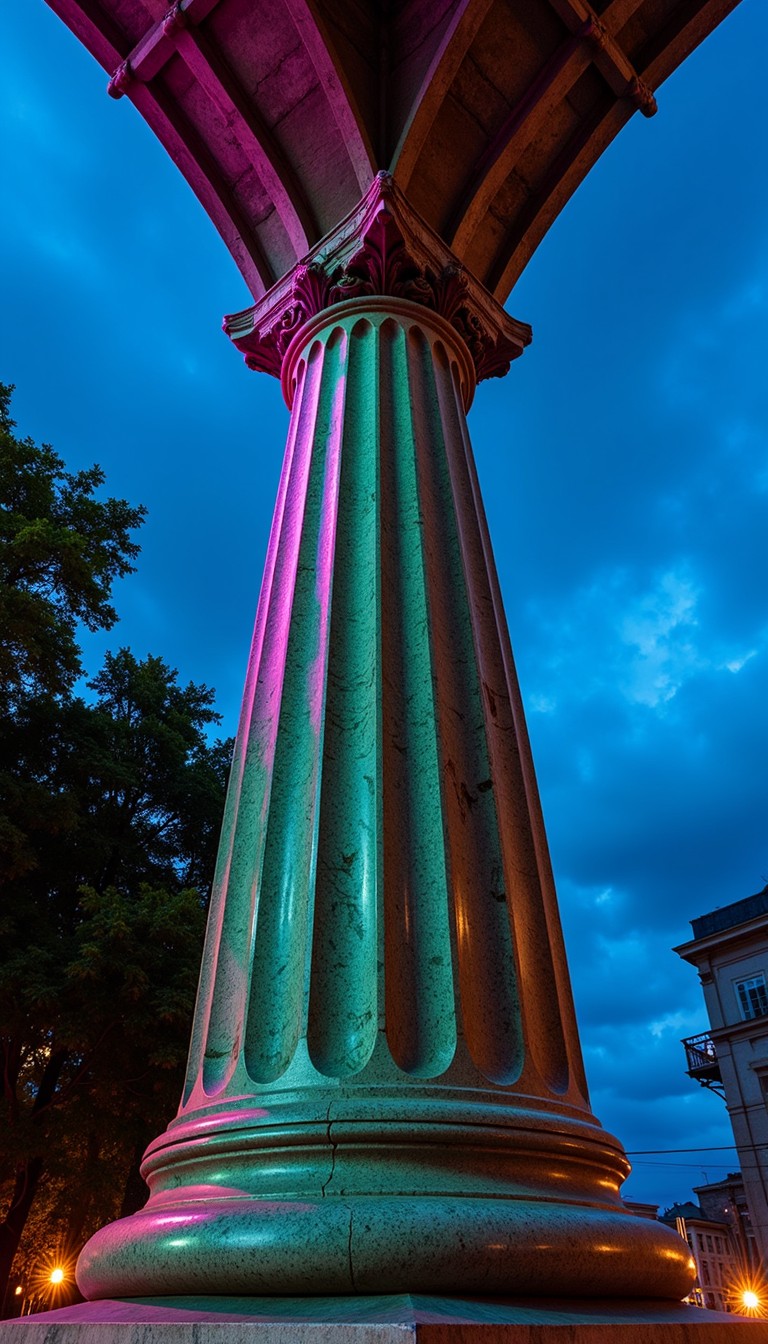 Free Illuminated Classical Column Image - Column, Classical, Marble ...
