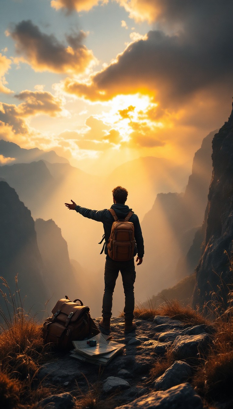 Free Adventure Awaits Above Image - Adventure, Mountains, Sunset ...