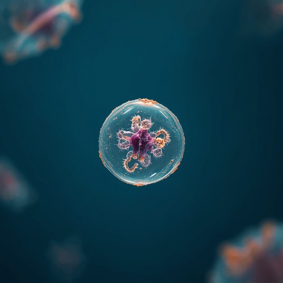 Free Luminous Floating Microorganism Photo - Microscopic, Cellular ...