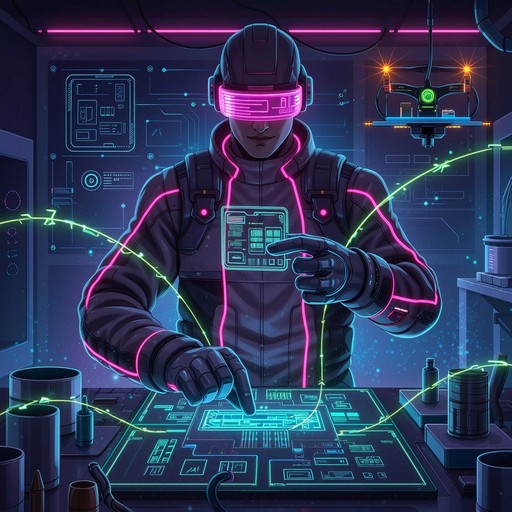 Free Cyberpunk Tech Builder Photo - Cyberpunk, Futuristic, Holographic ...