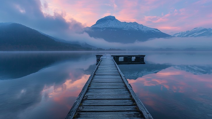 Free Serene Lake View Image - Serene, Lake, Pier | Download at StockCake