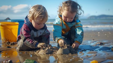 Free Sandy Castle Fun Image - Beach, Children, Sand | Download at StockCake