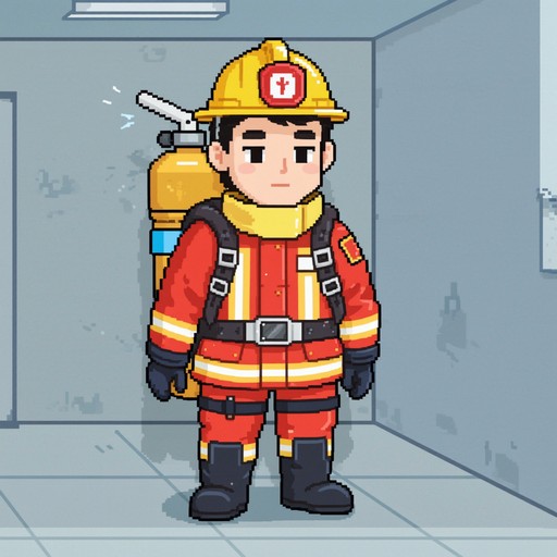 Free Pixel Firefighter Hero Image - Firefighter, Pixel, Retro ...