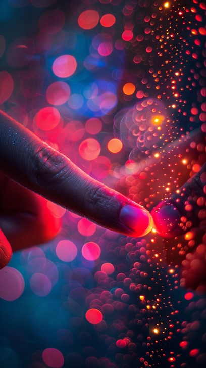 Free Touching Light Particles Image | Download at StockCake