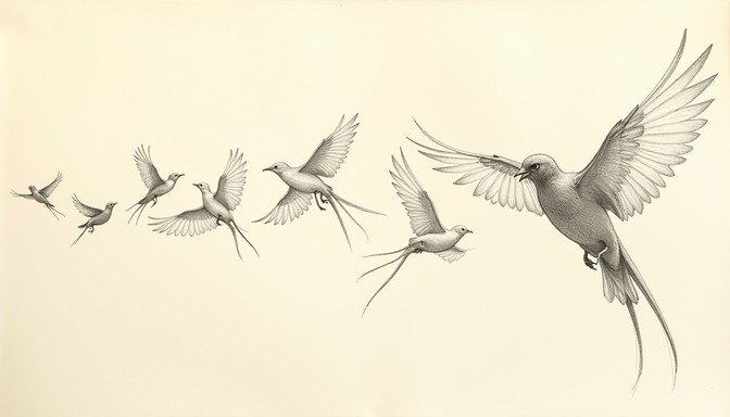 Free Circular Bird Dance Image - Birds, Sketches, Minimalist | Download ...