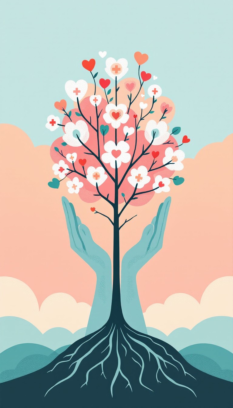 Free Nurturing Care Tree Image - Tree, Hands, Hearts | Download at ...