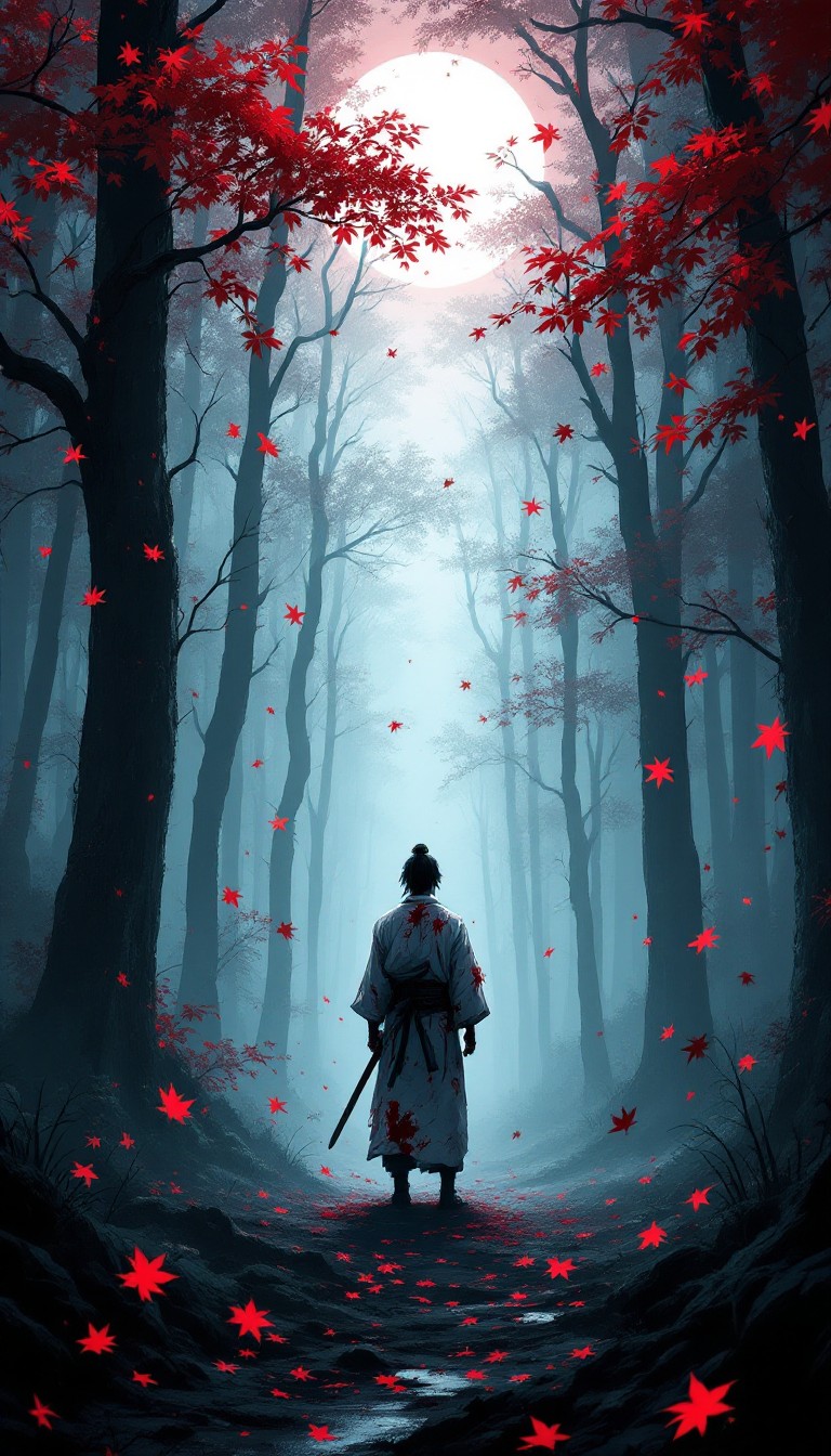 Samurai Path Design Free Samurai's Maple Path Image - Forest, Warrior, Maple | Download at ...